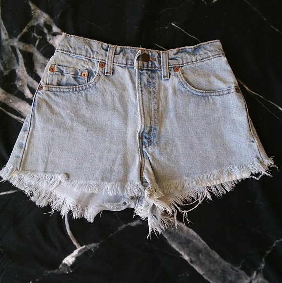 Authentic Vtg Cut-off Light Blue 550 Jean Shorts - Picture 2 of 5